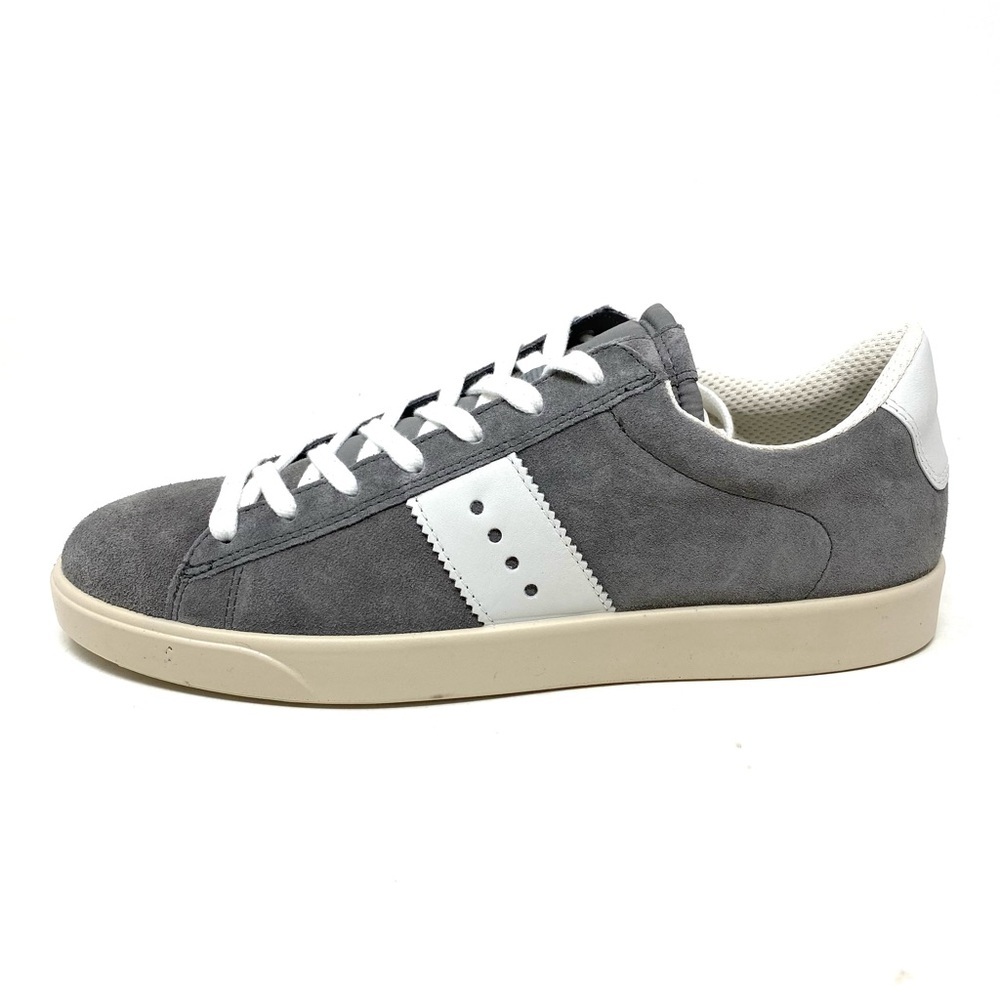 ECCO Women’s Street Lite Leather Sneaker Steel/White Size 42 | New in Box - Picture 2 of 8